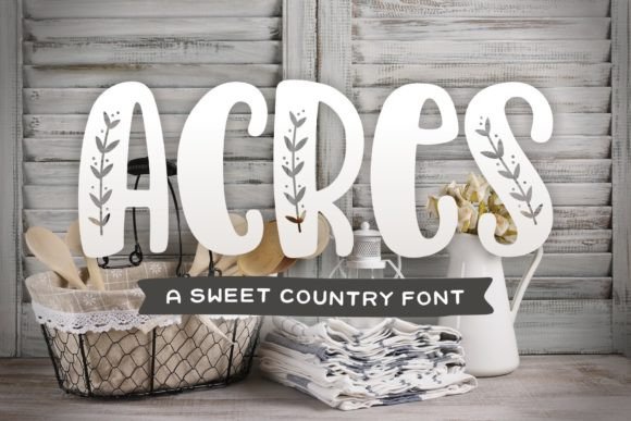 Acres Font for Editorial Design and Content Creation