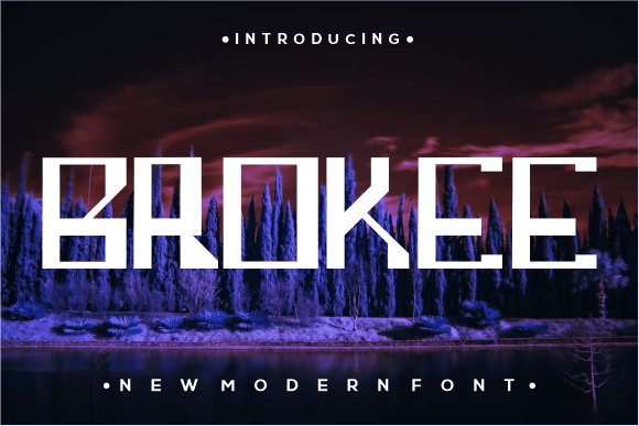 Brokee: A Bold Display Font for Modern Branding