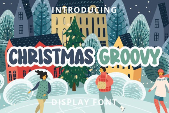 Christmas Groovy Font for Handmade Creations