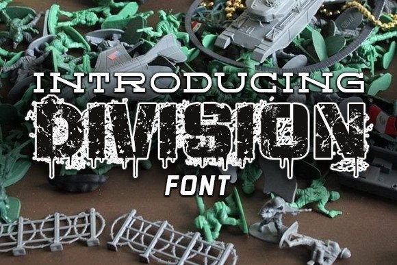 Division: A Grunge-Style Display Font for Editorial Design