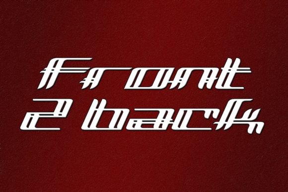 Front 2 Back Font for Modern Web Design