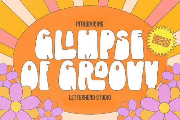 Glimpse of Groovy: A Retro Bold Font for Creative Projects