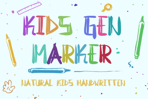 Kids Gen Marker Font for Handmade Creations