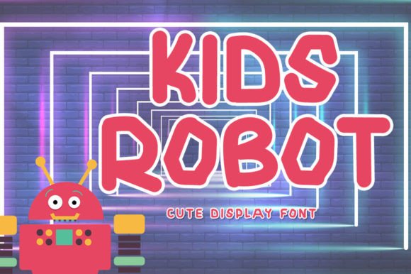 Kids Robot: A Bold Display Font for Creative Branding