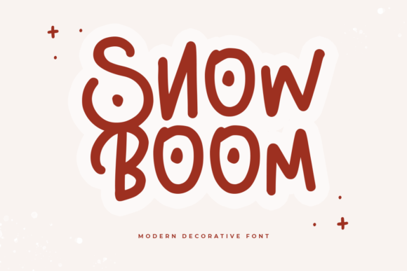 Snow Boom: A Whimsical Display Font for Winter-Themed Designs