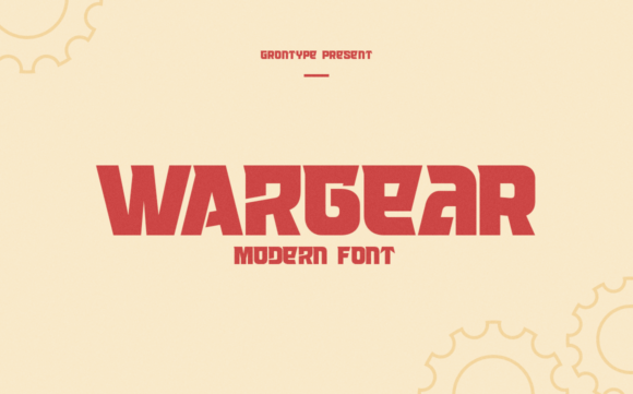 Wargear Font for Editorial Design